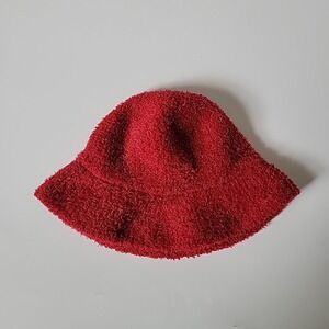 Vintage Liz Claiborne Villager Boucle Bucket Hat Red Academia Preppy Retro 90s